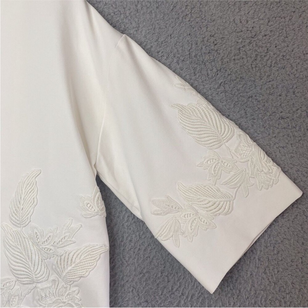 Chico's Ivory Floral Embroidered Kimono Chico’s size 3 - Picture 6 of 13